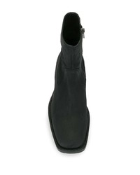 Bottines chelsea en daim noires Ann Demeulemeester