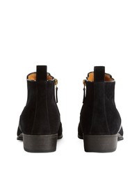 Bottines chelsea en daim noires Gucci