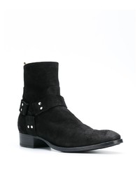 Bottines chelsea en daim noires Officine Creative