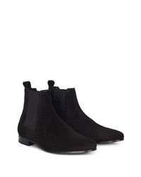 Bottines chelsea en daim noires Giuseppe Zanotti