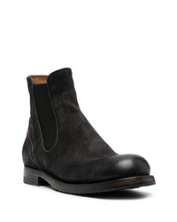 Bottines chelsea en daim noires Silvano Sassetti