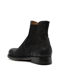 Bottines chelsea en daim noires Silvano Sassetti