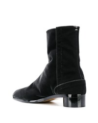 Bottines chelsea en daim noires Maison Margiela