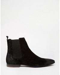 Bottines chelsea en daim noires