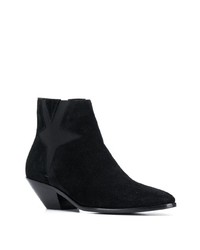 Bottines chelsea en daim noires Saint Laurent