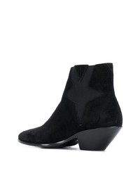 Bottines chelsea en daim noires Saint Laurent