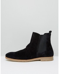 Bottines chelsea en daim noires Zign Shoes