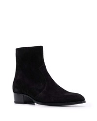 Bottines chelsea en daim noires Saint Laurent