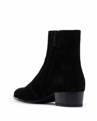 Bottines chelsea en daim noires Saint Laurent