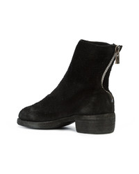 Bottines chelsea en daim noires Guidi