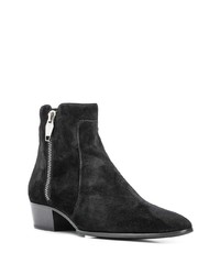 Bottines chelsea en daim noires Balmain