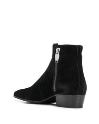 Bottines chelsea en daim noires Balmain