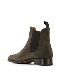 Bottines chelsea en daim olive Scarosso