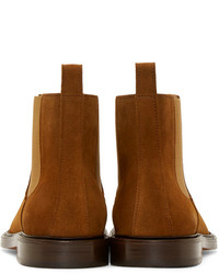 Bottines chelsea en daim tabac A.P.C.