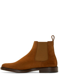 Bottines chelsea en daim tabac A.P.C.