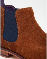 Bottines chelsea en daim tabac Ted Baker