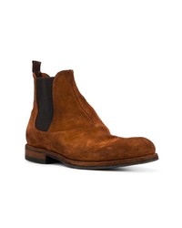 Bottines chelsea en daim tabac Pantanetti