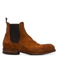 Bottines chelsea en daim tabac Pantanetti