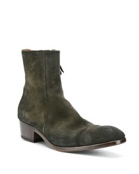 Bottines chelsea en daim vert foncé Silvano Sassetti