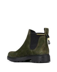 Bottines chelsea en daim vert foncé Camper