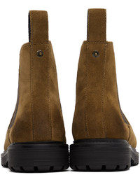 Bottines chelsea en nubuck marron foncé Diesel