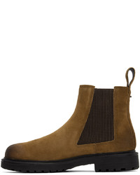 Bottines chelsea en nubuck marron foncé Diesel