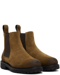 Bottines chelsea en nubuck marron foncé Diesel