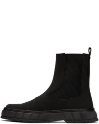 Bottines chelsea en nubuck noires Viron