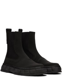 Bottines chelsea en nubuck noires Viron