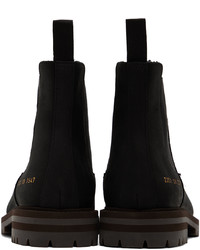 Bottines chelsea en nubuck noires Common Projects