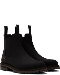 Bottines chelsea en nubuck noires Common Projects