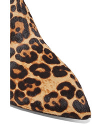 Bottines chelsea imprimées léopard noires Marc Jacobs