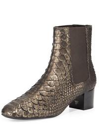 Bottines chelsea imprimées serpent