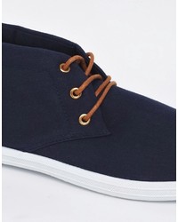 Bottines chukka bleu marine Asos