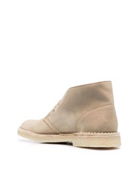 Bottines chukka en cuir beiges Clarks Originals