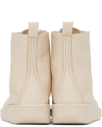 Bottines chukka en cuir beiges At.Kollektive