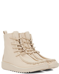 Bottines chukka en cuir beiges At.Kollektive