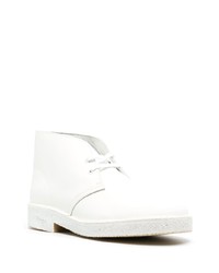 Bottines chukka en cuir blanches Clarks Originals