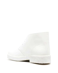 Bottines chukka en cuir blanches Clarks Originals