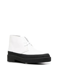 Bottines chukka en cuir blanches Clarks Originals