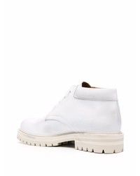 Bottines chukka en cuir blanches Common Projects