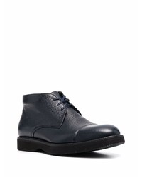 Bottines chukka en cuir bleu marine Corneliani