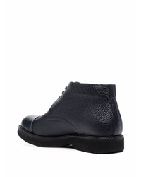 Bottines chukka en cuir bleu marine Corneliani