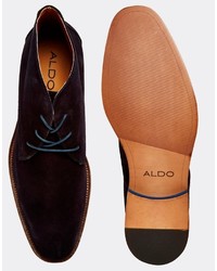 Bottines chukka en cuir bleu marine Aldo