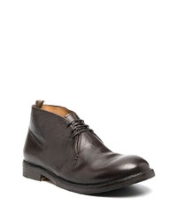 Bottines chukka en cuir marron foncé Officine Creative