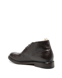 Bottines chukka en cuir marron foncé Officine Creative