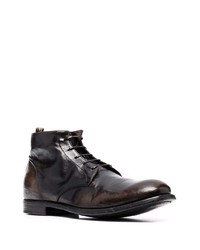 Bottines chukka en cuir marron foncé Officine Creative