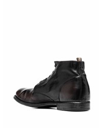 Bottines chukka en cuir marron foncé Officine Creative