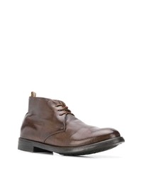 Bottines chukka en cuir marron foncé Officine Creative