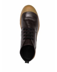 Bottines chukka en cuir marron foncé Officine Creative